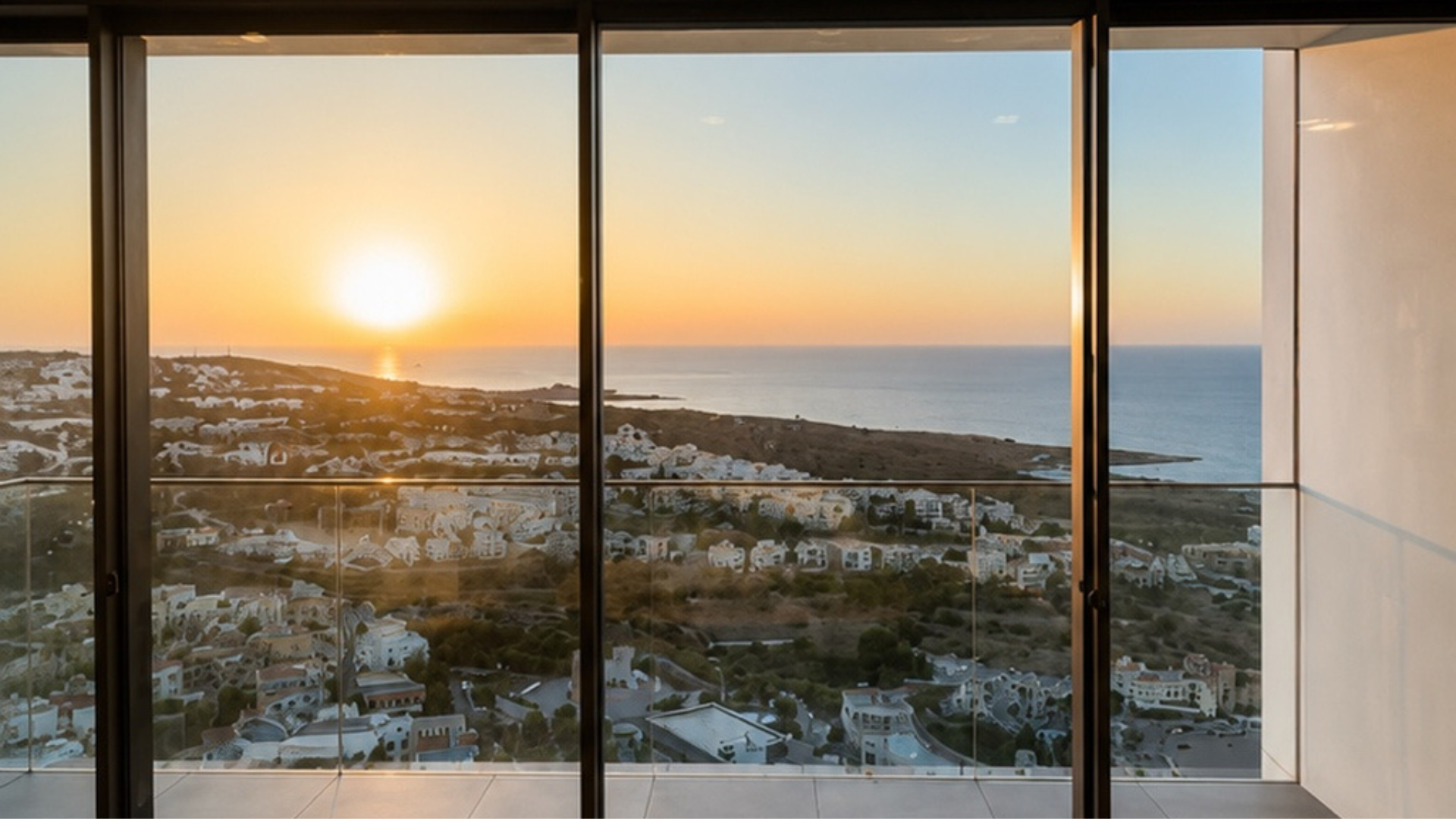 Sunset view from a Solénne Luxe home